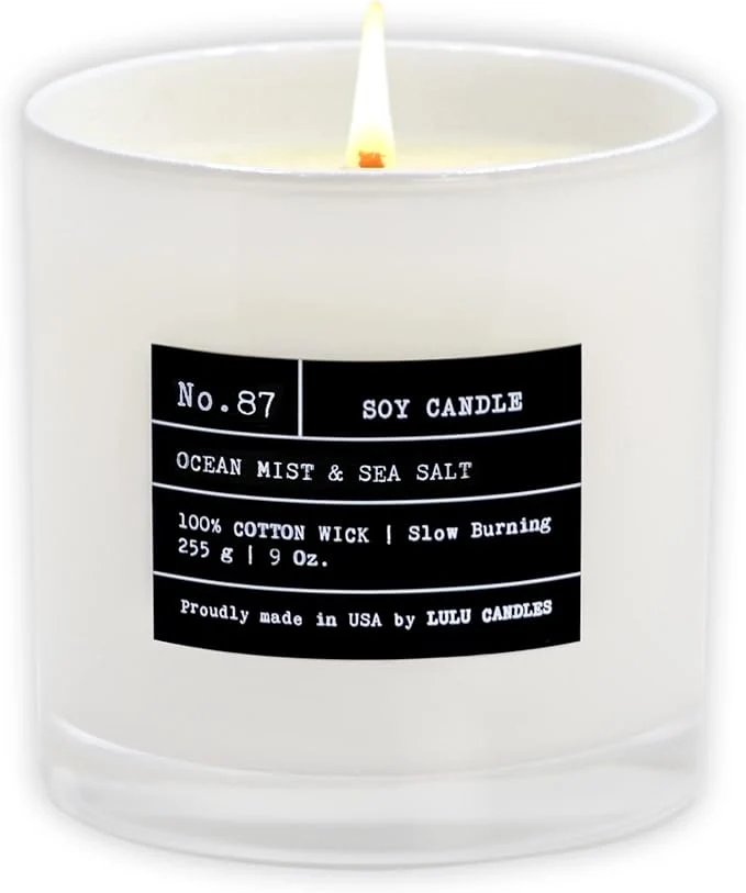 Smooth Lulu Candles Ocean Mist Sea Salt Luxury Scented Soy Jar Candle Hand Outstanding