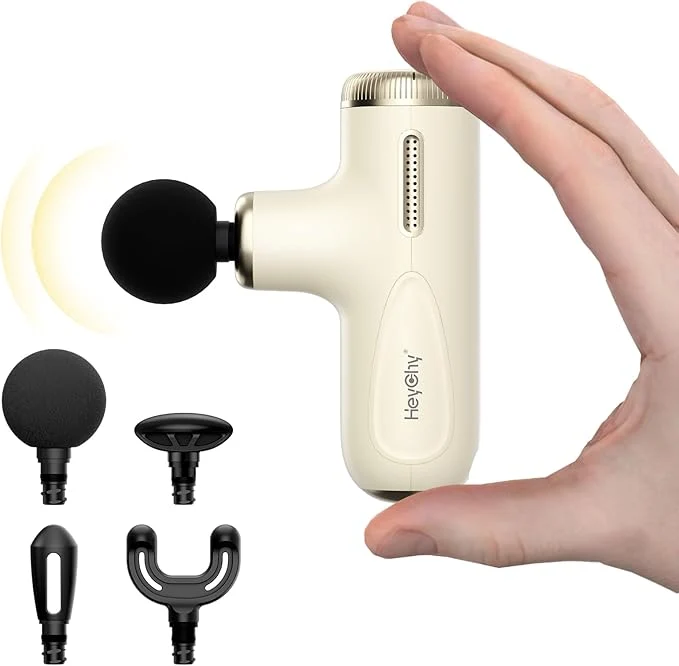 Long-Lasting HEYCHY Super Mini Massage Gun Deep Tissue Handheld Percussion Muscle Massager Responsible