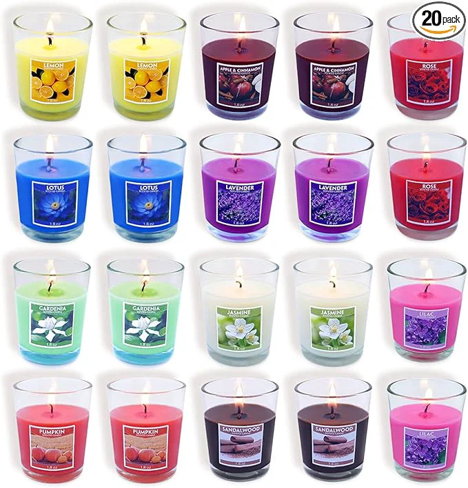 Long-Lasting 20 Packs Scented Aromatherapy Candle Fashionable