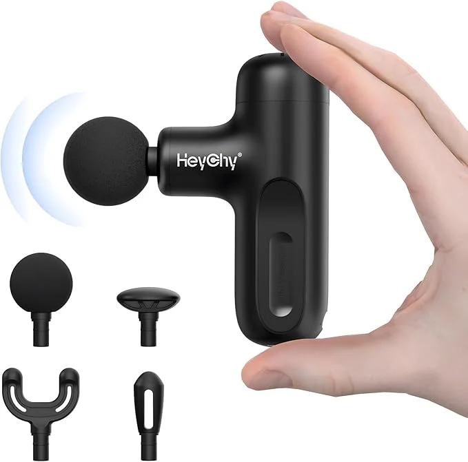Exclusive HEYCHY Super Mini Massage Gun Deep Tissue Handheld Muscle Massager Original