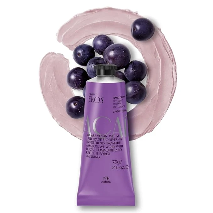 Luxury Natura - Ekos Açaí Hand Cream - Anti-Dullness Hand Balm - Recharge the Skin - Refined