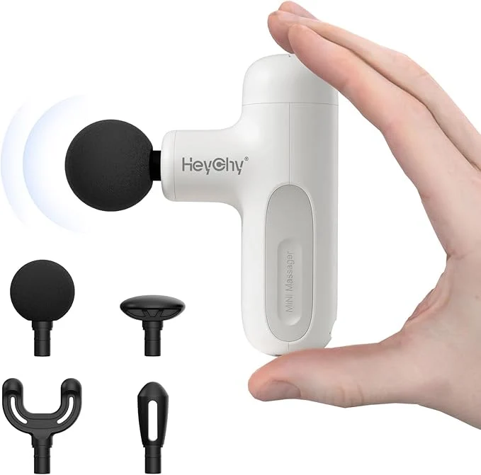 Stylish HEYCHY Super Mini Massage Gun Deep Tissue Handheld Muscle Massager Original Design