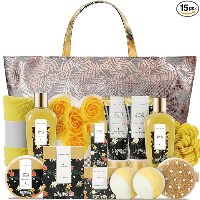 Reusable Spa Luxetique Tahiti Island Gift Baskets Solid