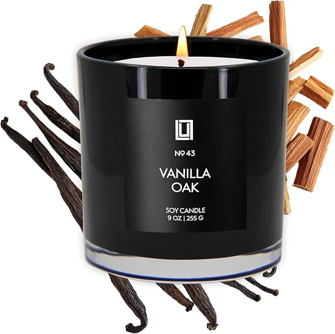 Superior Lulu Candles Vanilla Oak Luxury Scented Soy Jar Candle Hand Poured in The Sustainable