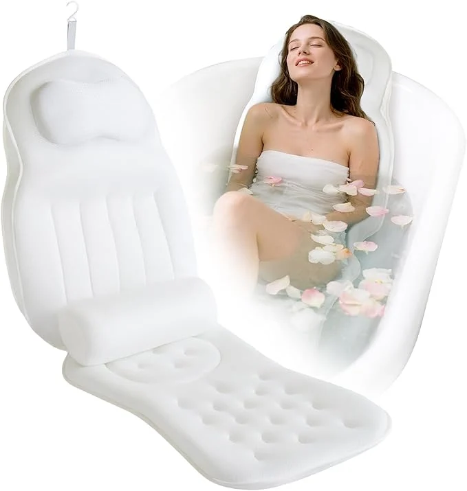 Excellent Full Body Bath Pillow for Bathtub Thick Bathtub Cushion Soft 5D Mesh Spa Elite