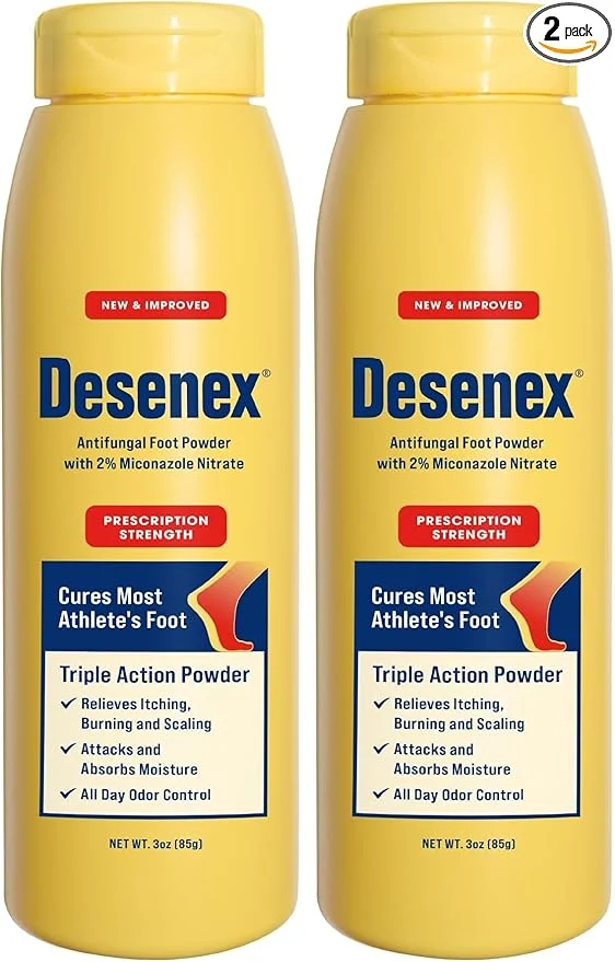 Excellent Desenex Foot Powder For Athlete's Foot 3 Ounce Pack of 2 Shake Formula Practical