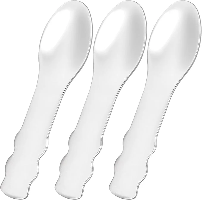 Efficient Pndeyo 3pcs Mini Stainless Steel Makeup Spatula Reusable Cosmetic Cream Modern