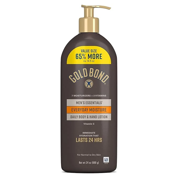 Refined Gold Bond Men's Essentials Everyday Moisture Daily Body Hand Lotion User-Friendly