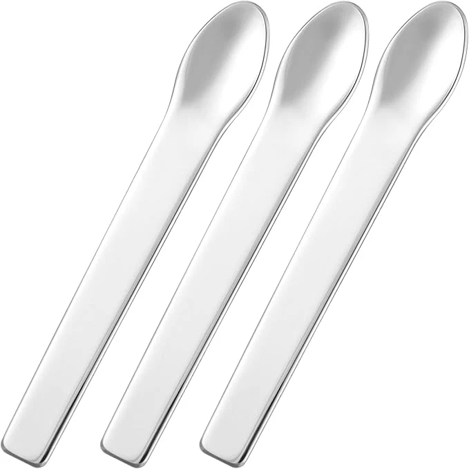Fine Pndeyo 3pcs Mini Stainless Steel Makeup Spatula Reusable Cosmetic Cream Sustainable