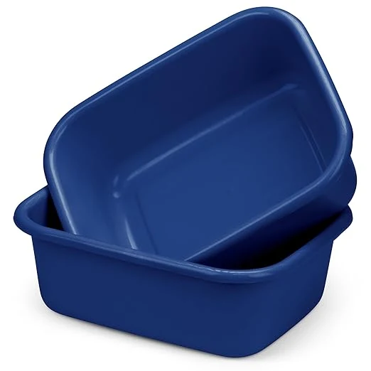 Sustainable DecorRack 2 Plastic Wash Basins Large 10 Quart Graduated Bucket Portable Durable