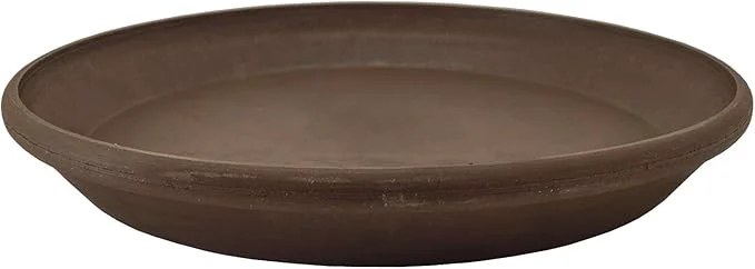 Environmentally Friendly PSW Pot Collection AP30C 12-inch Plastic Stone Wood Composite Plant Saucer Drip Contemporary