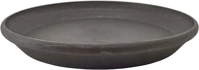 Classic PSW Pot Collection AP25DC 10-inch Plastic Stone Wood Composite Plant Saucer Authentic