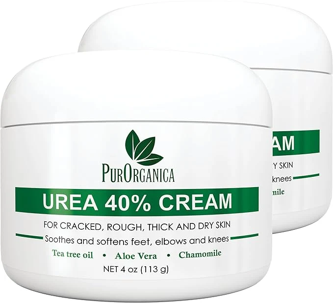 Solid PurOrganica Urea Cream 40 – Made in USA Maximum Strength Foot Cream First-Class