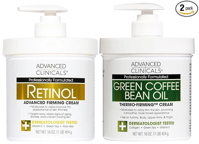 Artisan Advanced Clinicals Retinol Body Cream Green Coffee Bean Oil Thermo Pure