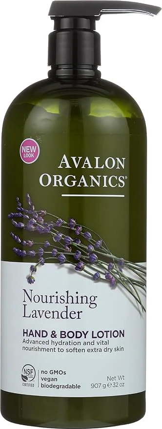 Pure Avalon Organics Hand Body Lotion Nourishing Lavender 32 Oz