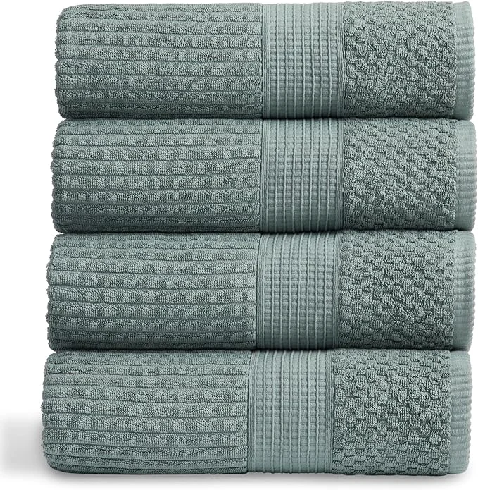 Genuine Springtree Home Cotton Bath Towel Set of 4 Super Soft Absorbent Flexible