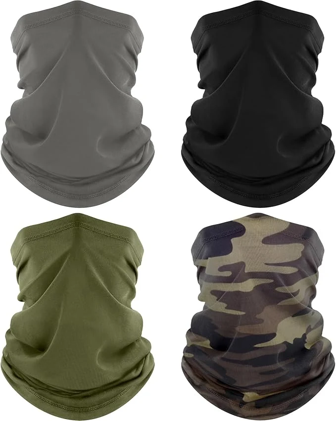 Fine Crafted ROXUN 4 Pack Neck Gaiter Cooling Breathable Face Mask UV Protection Scarf Lightweight