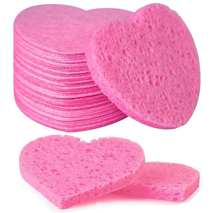 Advanced 50-Count Facial Sponges Compressed Natural Cellulose Face Sponge High-End