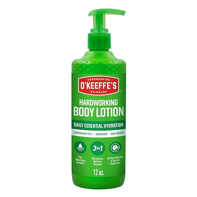 Professional O'Keeffe's Hand and Body Lotion - 12 oz Pump - Daily Essential Hydration Detailed