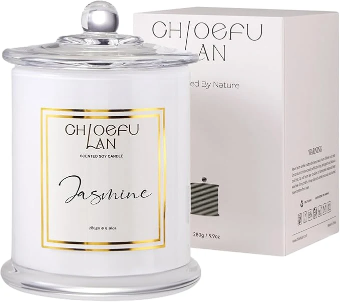 Pure Chloefu LAN Jasmine Candle Mothers Day Gifts Candles Smooth