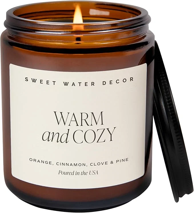 World-Class Sweet Water Decor Warm and Cozy Soy Candle Elegant