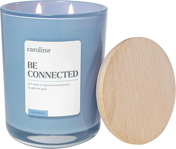 Reliable Carolina Be Connected Scented Candle 16 oz Cypress Patchouli Scented Verified