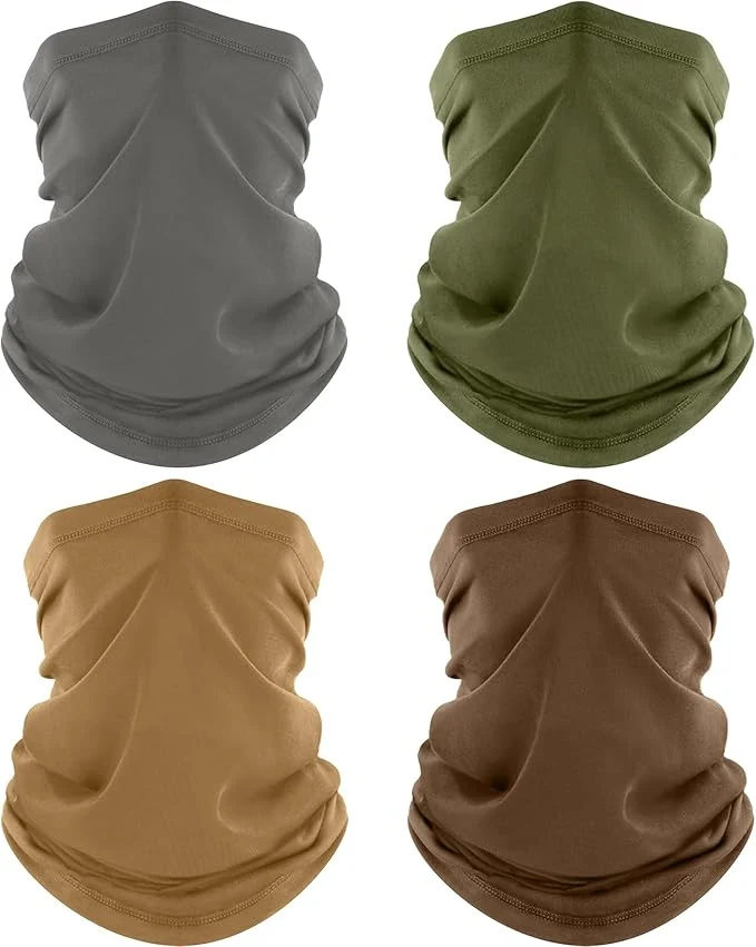 High-End ROXUN 4 Pack Neck Gaiter Cooling Breathable Face Mask UV Protection Scarf Sophisticated