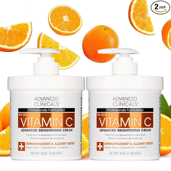 Luxury Advanced Clinicals Vitamin C Cream Visibly Brightening Body Lotion Vitamin C Versatile
