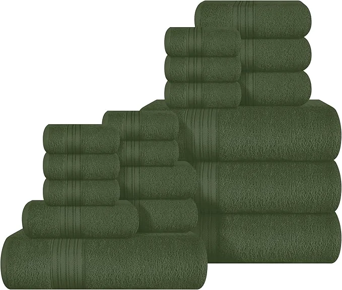 Genuine BOUTIQUO Cotton Towel Set Contains 4 Soft Bath Towel 6 Hand Towels
