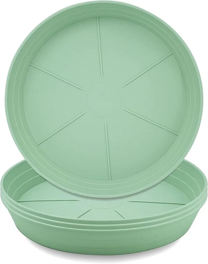 Verified LWALRS Plant Saucer 14 Inch 4 Pack 6 8 10 12 14 16 18 20 25 Plastic Plant Trays Eco-Friendly