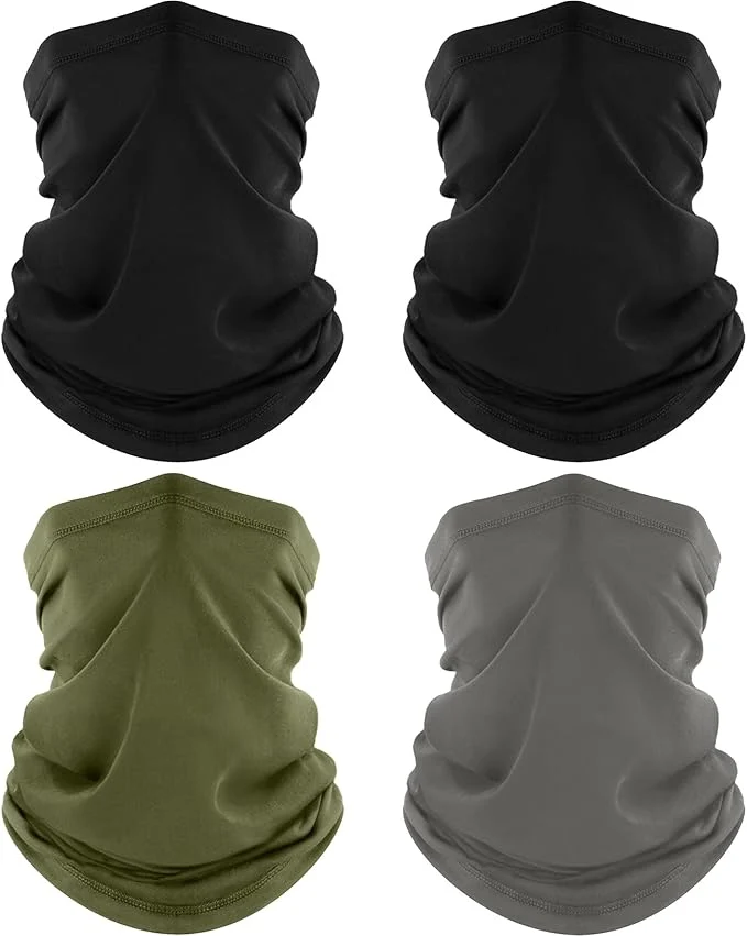 Advanced ROXUN 4 Pack Neck Gaiter Cooling Breathable Face Mask UV Protection Scarf Refined