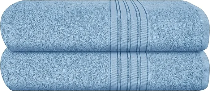 High-End BOUTIQUO Cotton 2 Pack Bath Towel Set 28x55 Eco-Friendly Large Bath Towels Verified