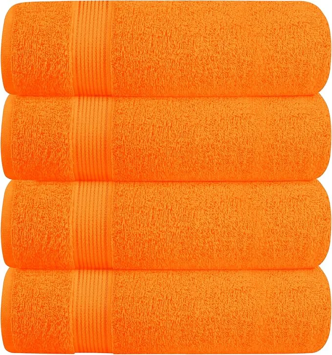 Fine Crafted BELZZI Home Ultra Soft 4 Pack Oversized Bath Towel Set 27x54 Cotton Compact Clean
