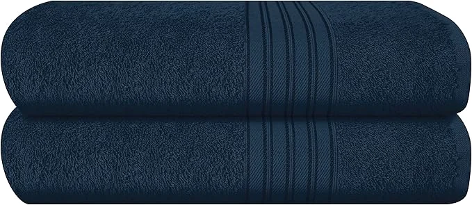 Relaxed BOUTIQUO Cotton 2 Pack Bath Towel Set 28x55 Eco-Friendly Large Bath Towels Exclusive