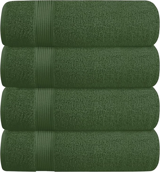 Optimized BELZZI Home Ultra Soft 4 Pack Oversized Bath Towel Set 27x54 Cotton Compact Expertly Made