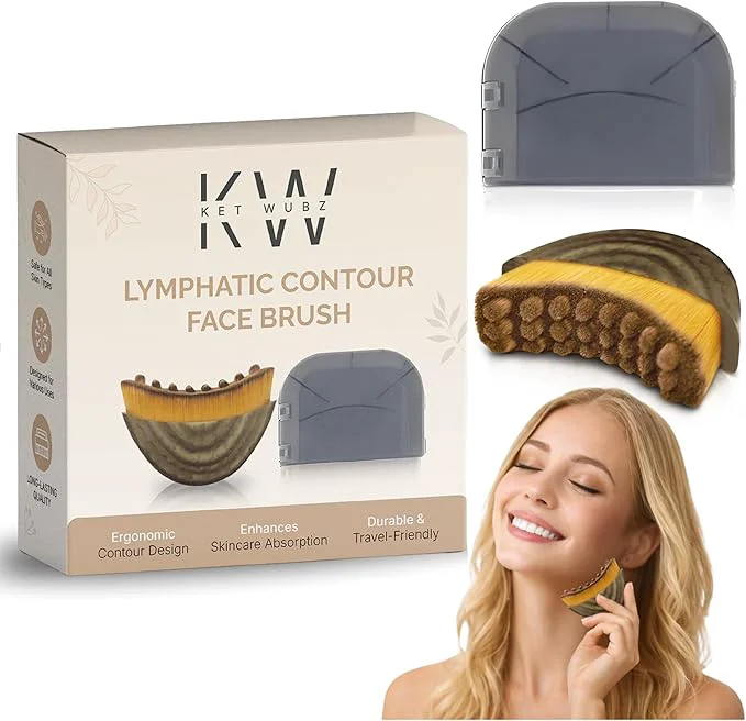 Fine Crafted Lymphatic Contour Face Brush Facial Brush Exclusive