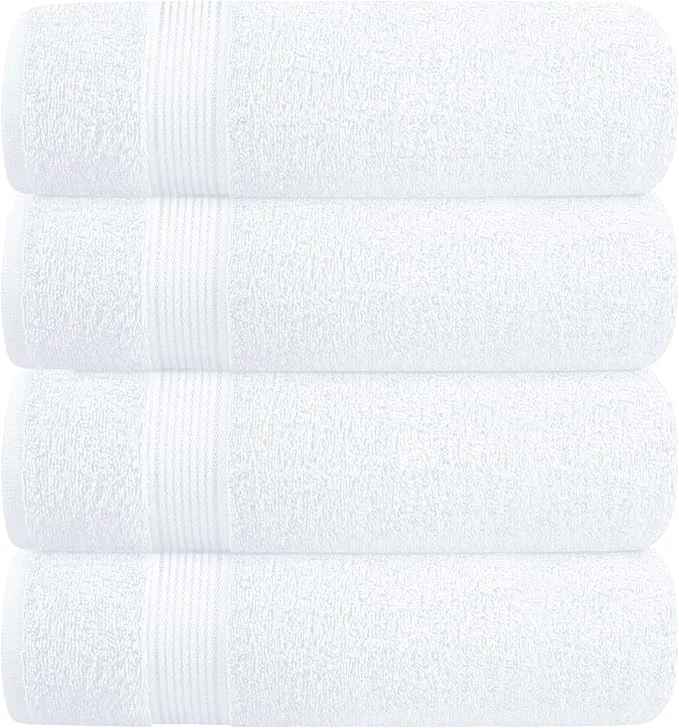 Natural BELZZI Home Ultra Soft 4 Pack Oversized Bath Towel Set 27x54 Cotton Compact Outstanding