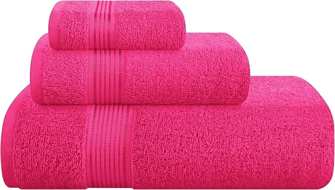 Premium Belizzi Home Ultra Soft 3 Pack Cotton Towel Set Contains a Bath Towel 28x55 Stylish