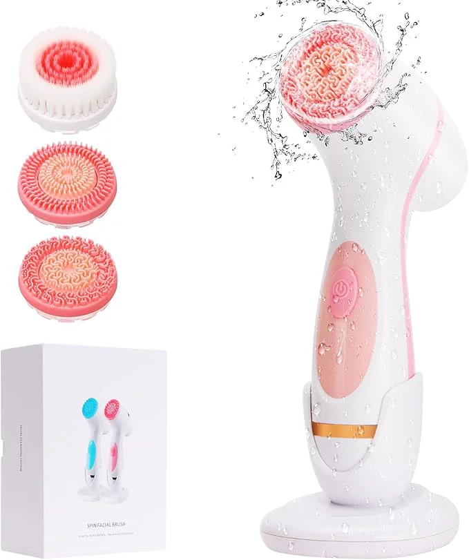 Reliable Facial Cleansing Brush Waterproof Dual-Rotation Face Scrubber Exfoliator Fine Crafted
