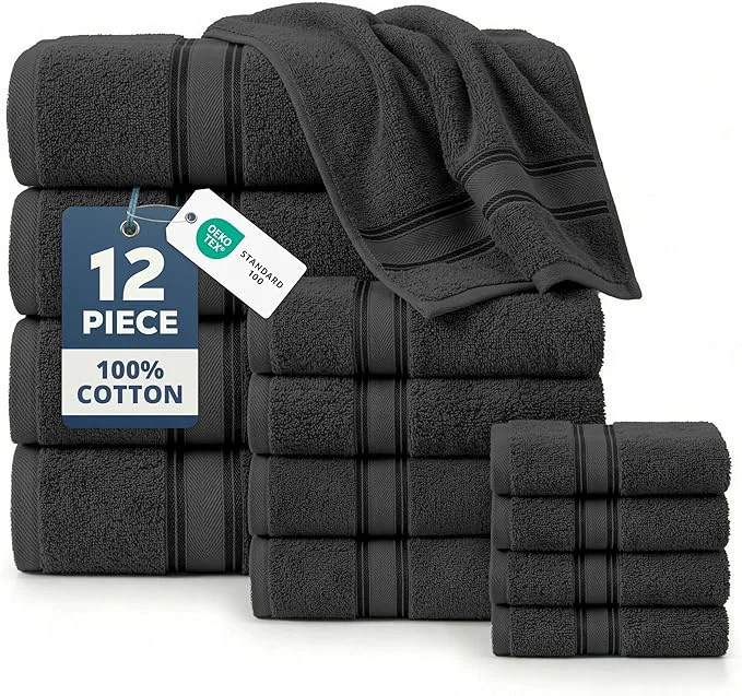 Genuine LANE LINEN 12 Piece Premium Towels Reliable