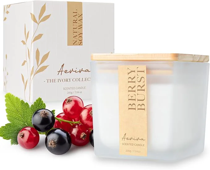 Comfortable Scented Candle 7.04 oz Berry Burst Aromatherapy Candle Natural Soy Wax Genuine