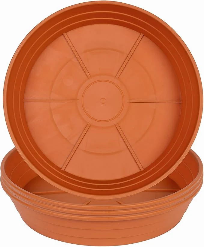Premium Material Plant Saucer 6 Inch 4 Pack 6 8 10 12 14 16 18 20 25 Plastic Plant Trays Lightweight