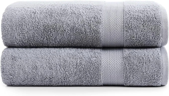 World-Class LANE LINEN Long Staple Cotton Bath Sheets Set of 2 Fine Crafted