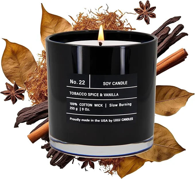 Efficient Lulu Candles Tobacco Spice Vanilla Luxury Scented Soy Jar Candle Hand Prestigious