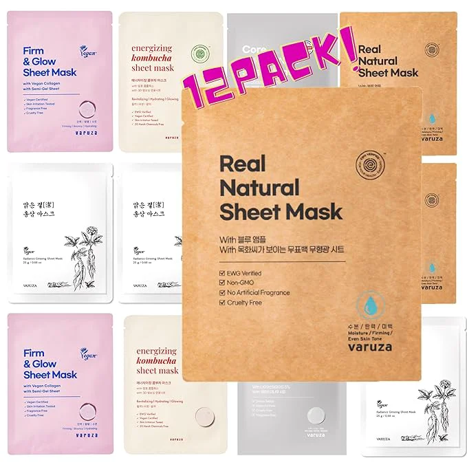 Exclusive Collection – Premium Vegan Korean Sheet Mask Set Firming Hydration Original