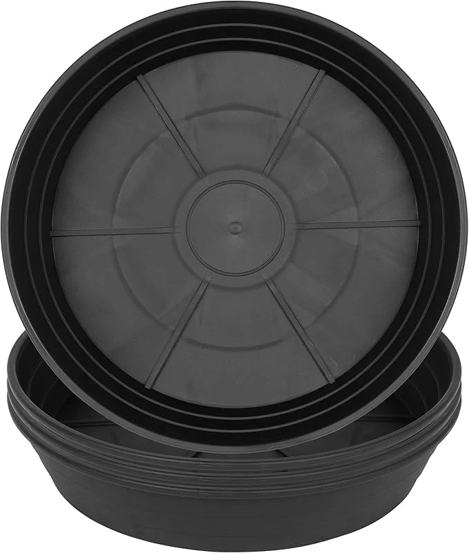 Pure LWALRS 4 Packs 8 Inches Plant Saucer Drip Trays Round Plastic Plant Pot Professional