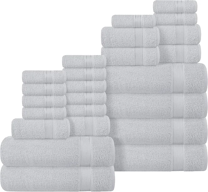 Functional Belizzi Home Cotton Towel Set Contains 6 Soft Bath Towel 6 Hand Towels Green