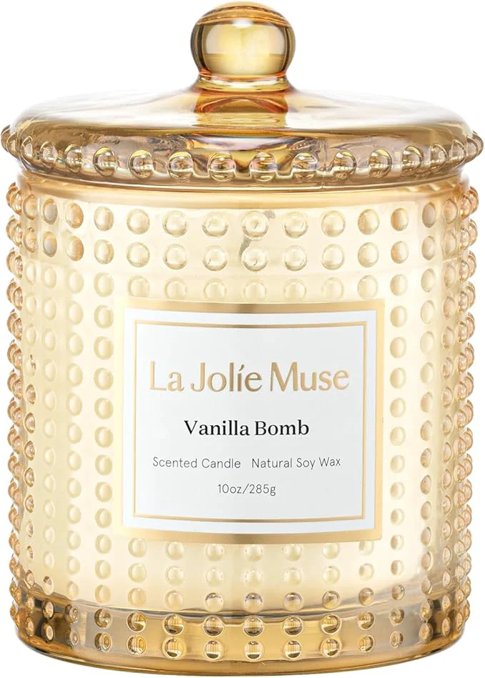 Expertly Made LA JOLIE MUSE Vanilla Bomb Candle –Vanilla Lemon Zest Patchouli 10 oz Superior