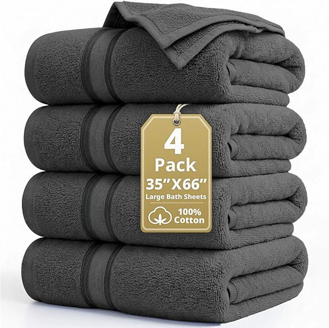 Consistent LANE LINEN Large Bath Towels High-Grade