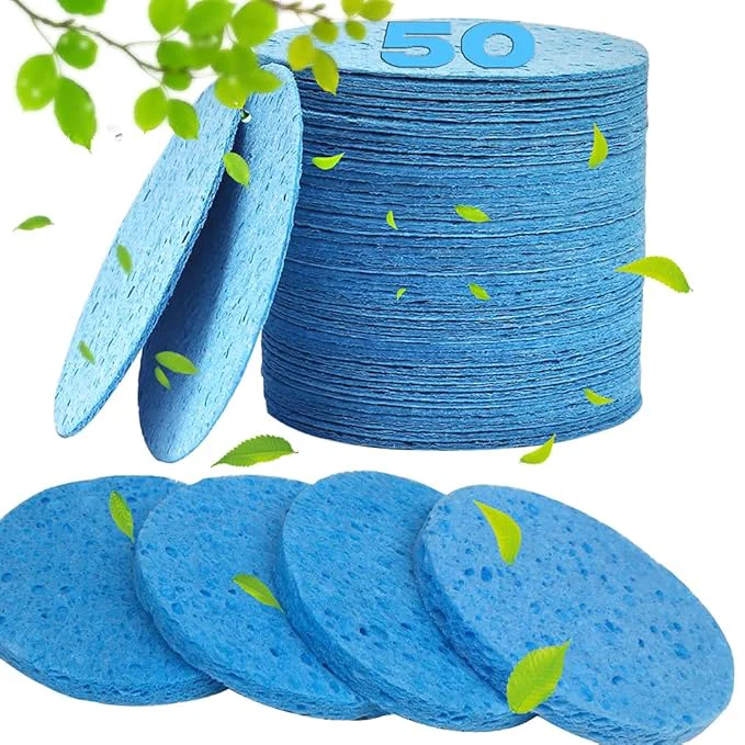 Detailed METUUTER 50 PCS Compressed Facial Sponges Recyclable